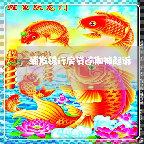 浦发银行房贷逾期被起诉/2023060980483