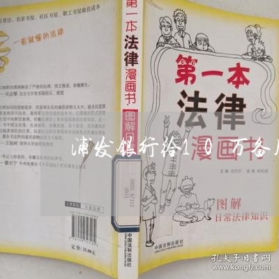 浦发银行给10万备用金24期/2023020874092