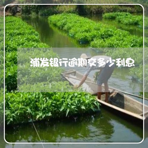 浦发银行逾期交多少利息 浦发银行逾期交多少利息