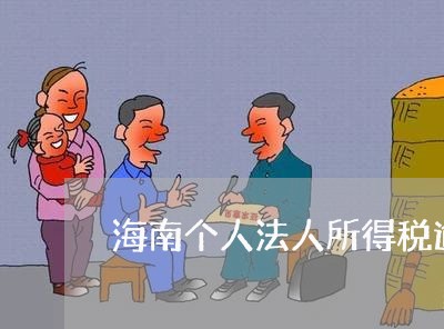 海南个人法人所得税逾期未申报 海南个人法人所得税逾期未申报