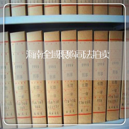 海南全域限购司法拍卖