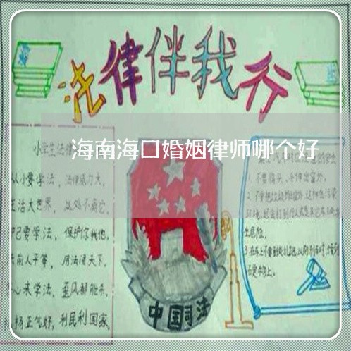 海南海口婚姻律师哪个好 海南海口婚姻律师哪个好