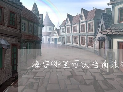 海安哪里可以当面法律咨询一下