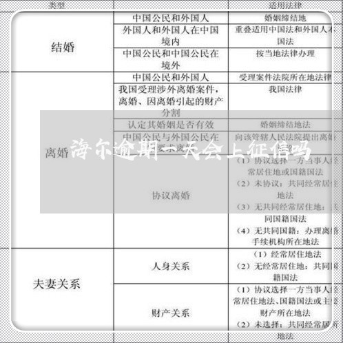 海尔逾期一天会上征信吗