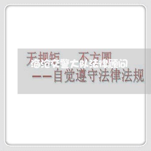 海沧交警大队法律顾问 海沧交警大队法律顾问