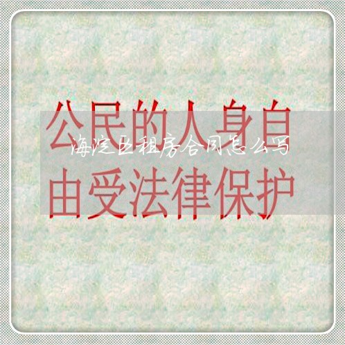 海淀区租房合同怎么写/2023040438159