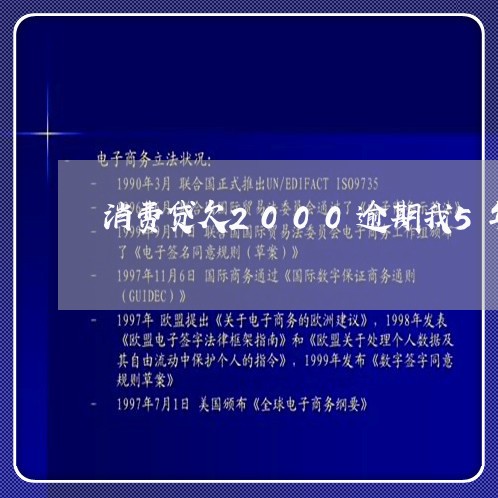 消费贷欠2000逾期我5年了/2023062952604