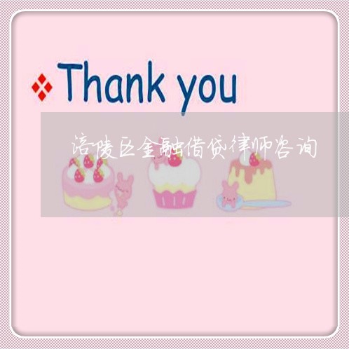 涪陵区金融借贷律师咨询