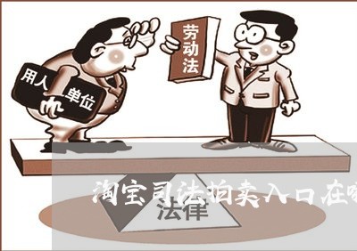 淘宝司法拍卖入口在哪里 淘宝司法拍卖入口在哪里