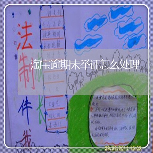 淘宝逾期未举证怎么处理 淘宝逾期未举证怎么处理