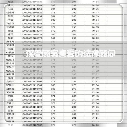 深受顾客喜爱的法律顾问