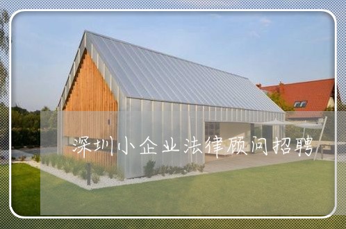 深圳小企业法律顾问招聘/2023061907473