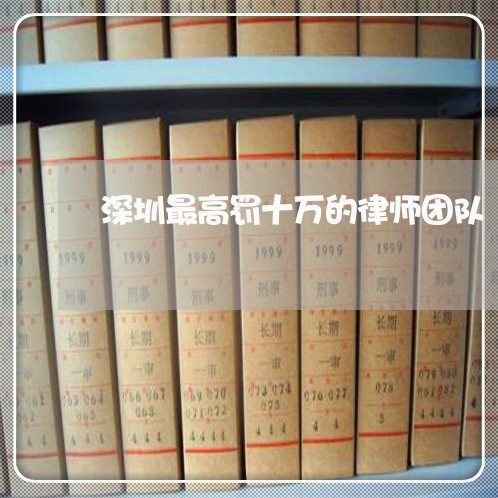 深圳最高罚十万的律师团队/2023060834069 深圳最高罚十万的律师团队/2023060834069