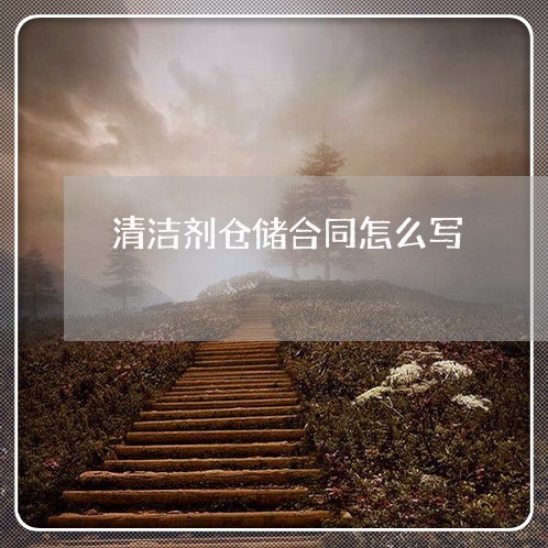 清洁剂仓储合同怎么写/2023022633703