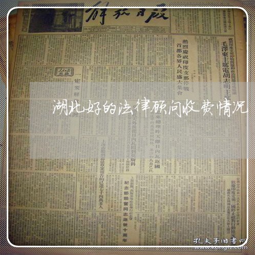 湖北好的法律顾问收费情况 湖北好的法律顾问收费情况