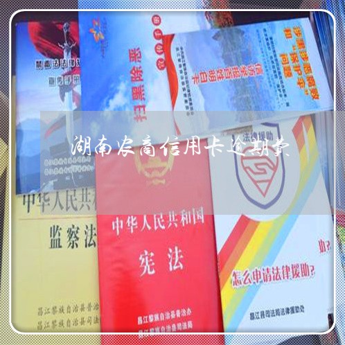 湖南农商信用卡逾期费/2023032259482