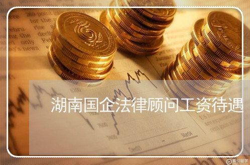 湖南国企法律顾问工资待遇 湖南国企法律顾问工资待遇