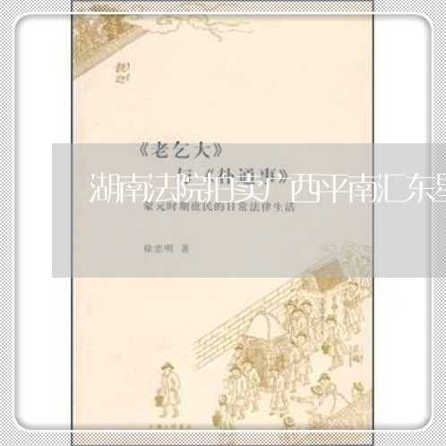 湖南法院拍卖广西平南汇东星城 湖南法院拍卖广西平南汇东星城