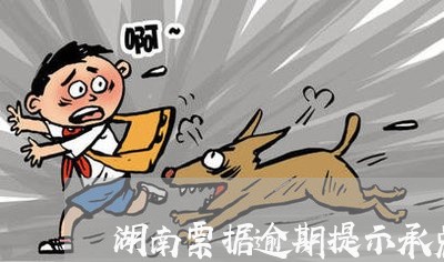 湖南票据逾期提示承兑费用