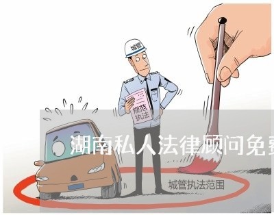 湖南私人法律顾问免费咨询在线