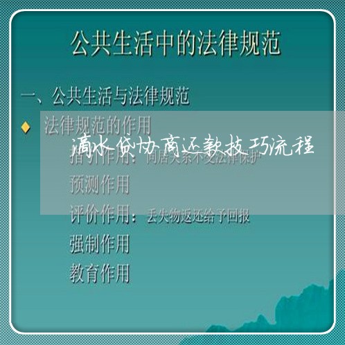 滴水贷协商还款技巧流程/2023110871582