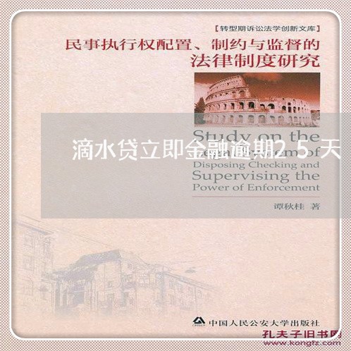 滴水贷立即金融逾期25天