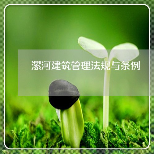 漯河建筑管理法规与条例