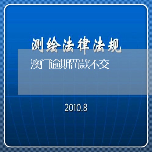 澳门逾期罚款不交