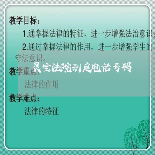 灵宝法院刑庭电话号码 灵宝法院刑庭电话号码