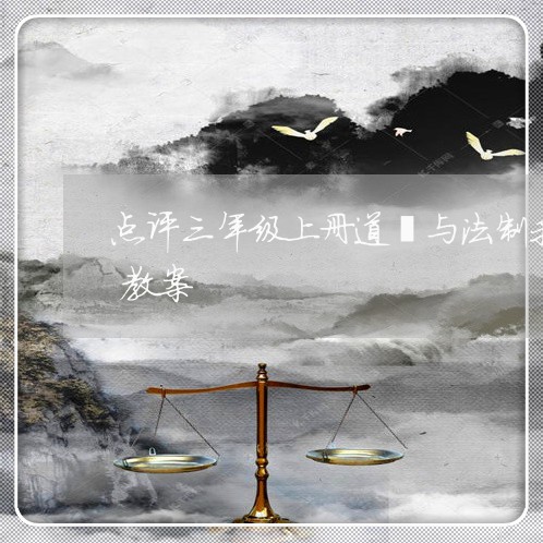 点评三年级上册道徳与法制我心中的110教案
