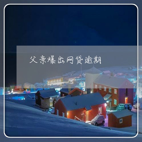 父亲爆出网贷逾期