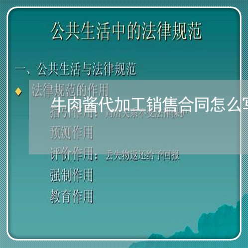 牛肉酱代加工销售合同怎么写/2023042272612 牛肉酱代加工销售合同怎么写/2023042272612