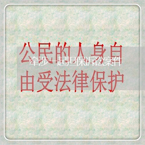 牵涉一起担保诉讼案件 牵涉一起担保诉讼案件