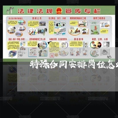 特殊合同安排岗位怎么写/2023011661726 特殊合同安排岗位怎么写/2023011661726