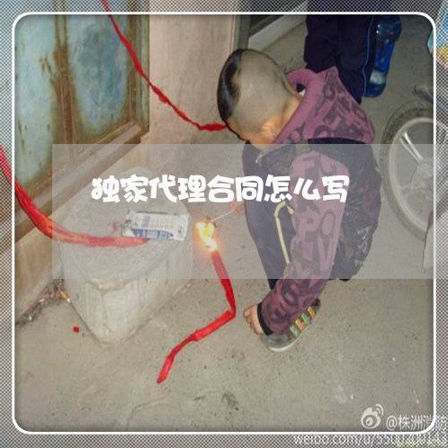 独家代理合同怎么写/2023041254924 独家代理合同怎么写/2023041254924
