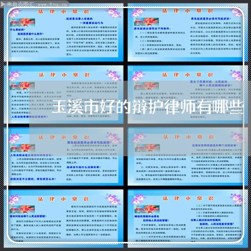 玉溪市好的辩护律师有哪些