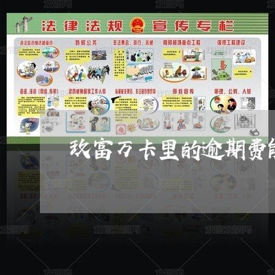玖富万卡里的逾期费能不给吗 玖富万卡里的逾期费能不给吗