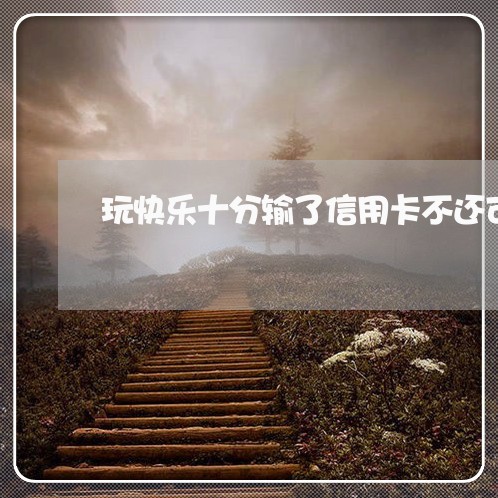 玩快乐十分输了信用卡不还可以吗 玩快乐十分输了信用卡不还可以吗