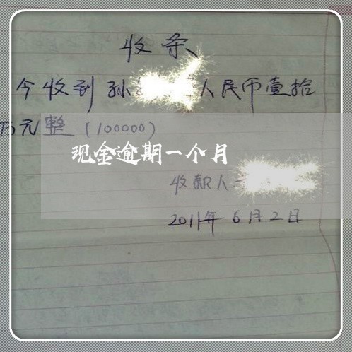 现金逾期一个月