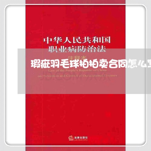 瑕疵羽毛球拍拍卖合同怎么写/2023061654824