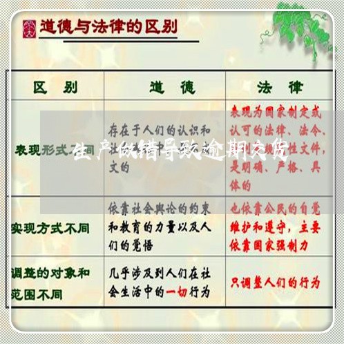生产做错导致逾期交货 生产做错导致逾期交货