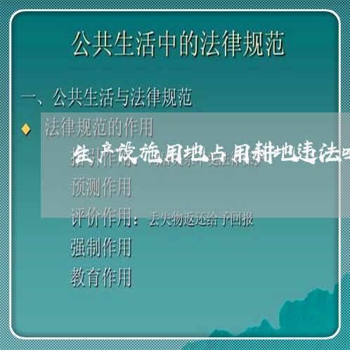 生产设施用地占用耕地违法吗