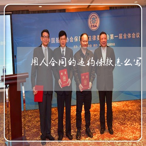 用人合同的违约条款怎么写/2023011796727 用人合同的违约条款怎么写/2023011796727