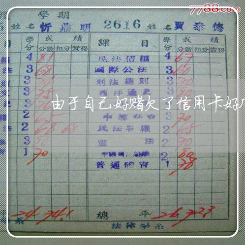 由于自己好赌欠了信用卡好几万 由于自己好赌欠了信用卡好几万