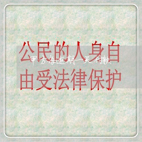 甲方每逾期一天付款