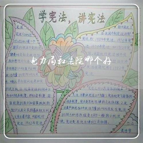 电力局和法院哪个好 电力局和法院哪个好