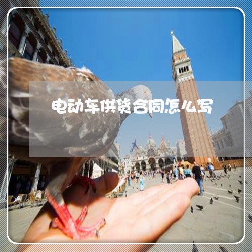 电动车供货合同怎么写/2023040294806