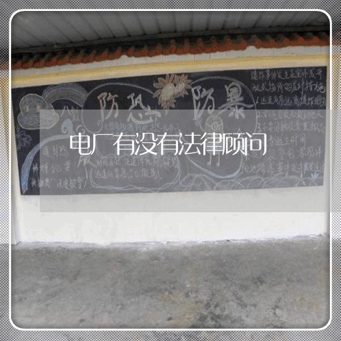 电厂有没有法律顾问 电厂有没有法律顾问