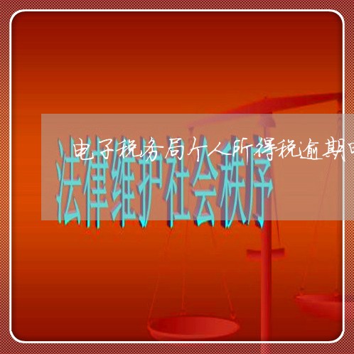 电子税务局个人所得税逾期申报