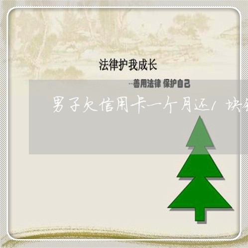 男子欠信用卡一个月还1块钱 男子欠信用卡一个月还1块钱